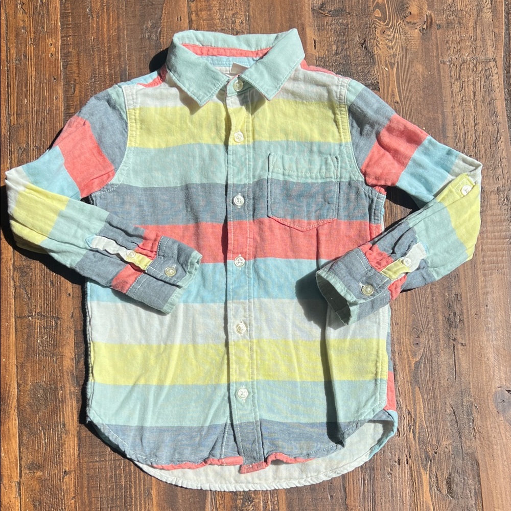 GAP Multicolor Striped Button Down Shirt